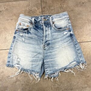 Daze Denim Light Blue Distressed Jean Shorts